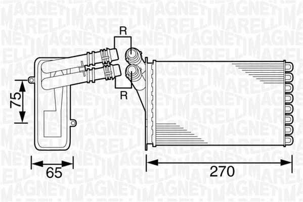 MAGNETI MARELLI Теплообменник, отопление салона 350218224000